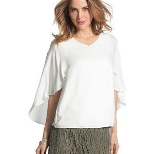 Chico;s Aurora Drama Cape top size 2